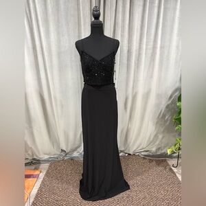 Adrianna Papell Black Sequin 2-piece Dress